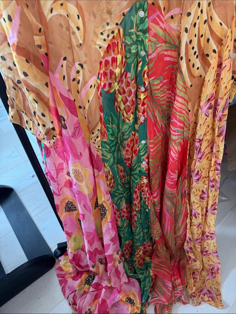 FARM Rio NWT Mixed Prints Maxi Chemise Dress with Belt - Picture 5 of 16